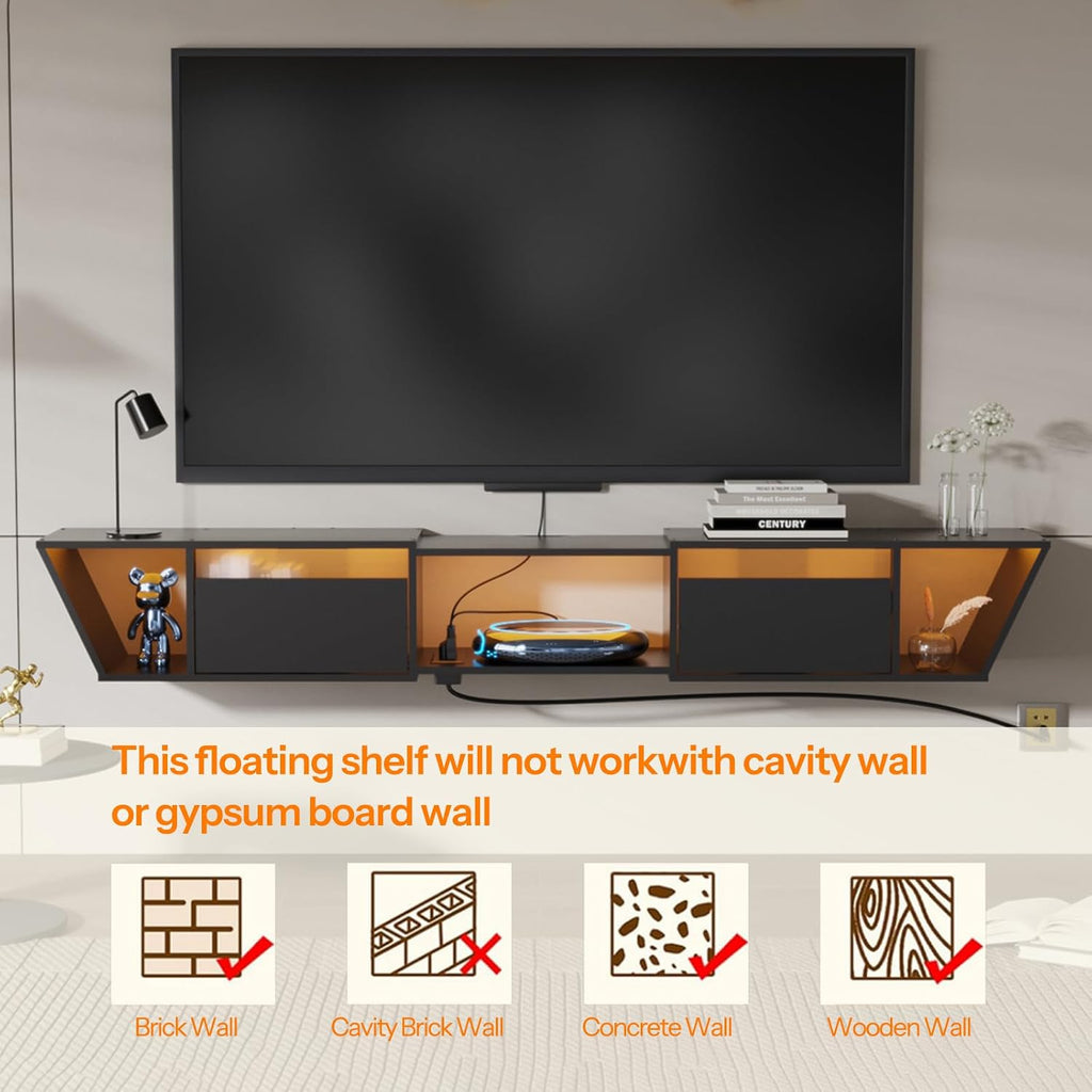 Floating TV Stand Entertainment