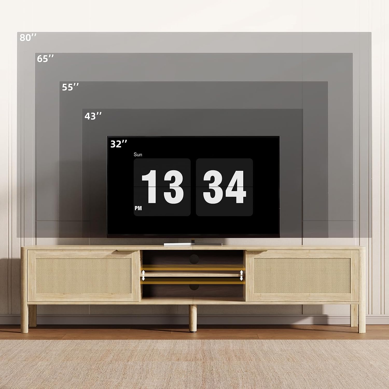 Ikalife Rattan TV Stand