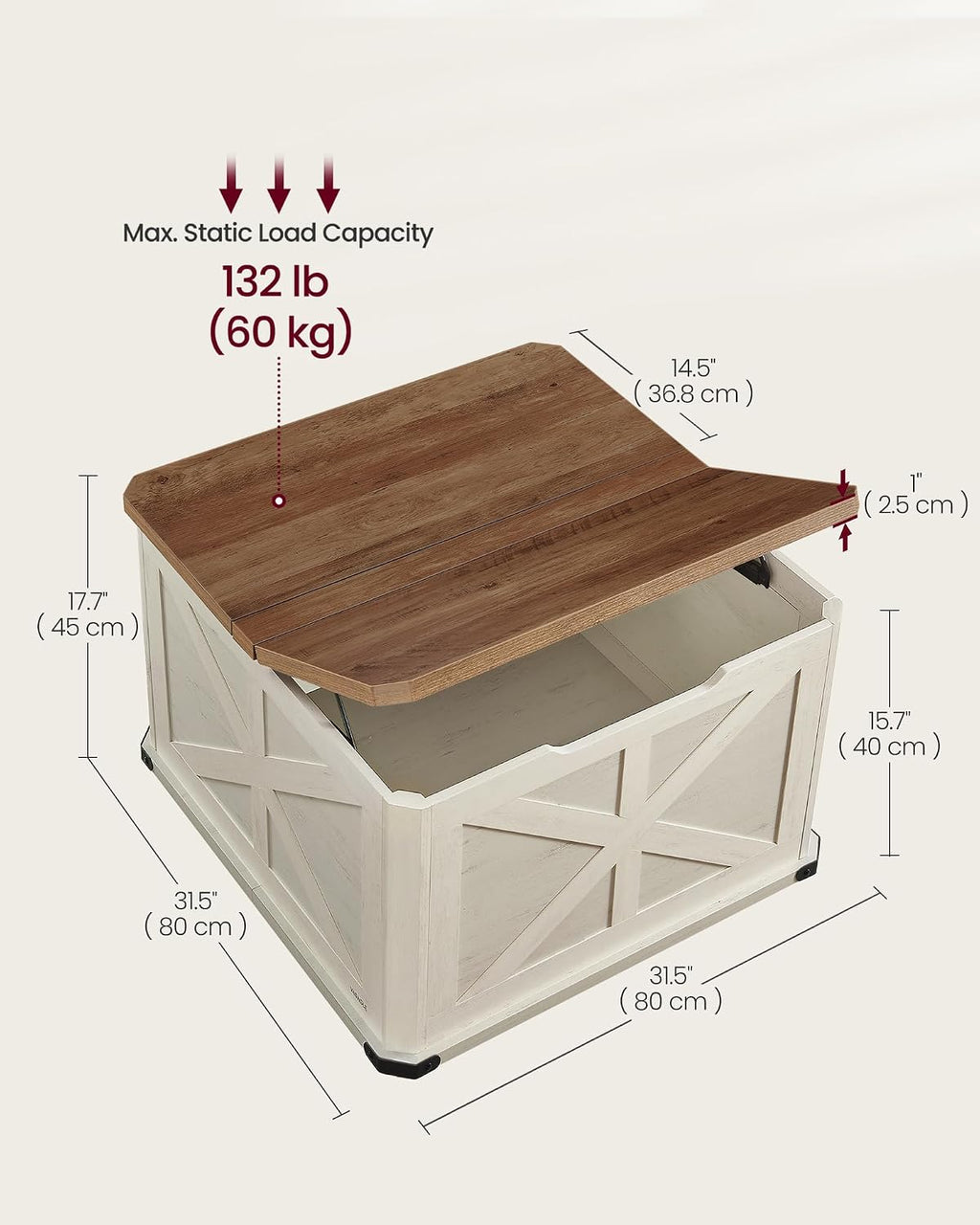 Coffee Table Center Flip-top