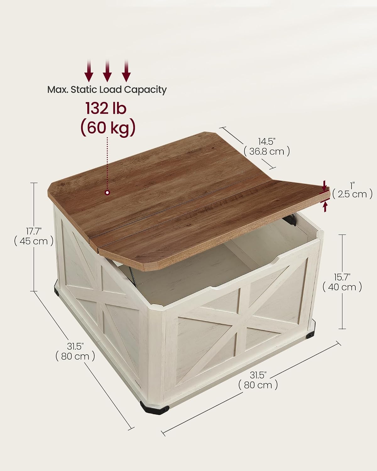 Coffee Table Center Flip-top