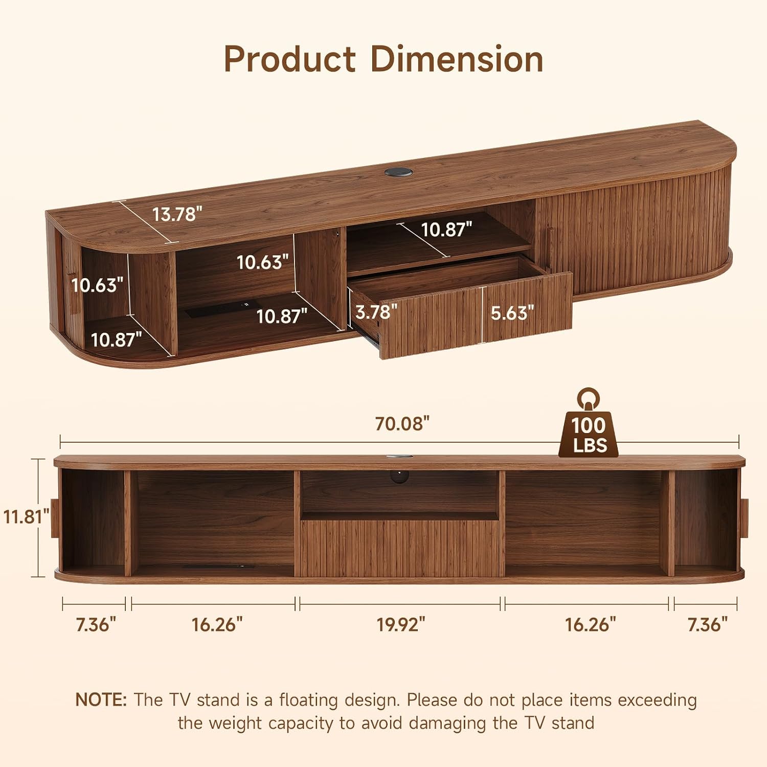 Ninpeen Floating TV Stand