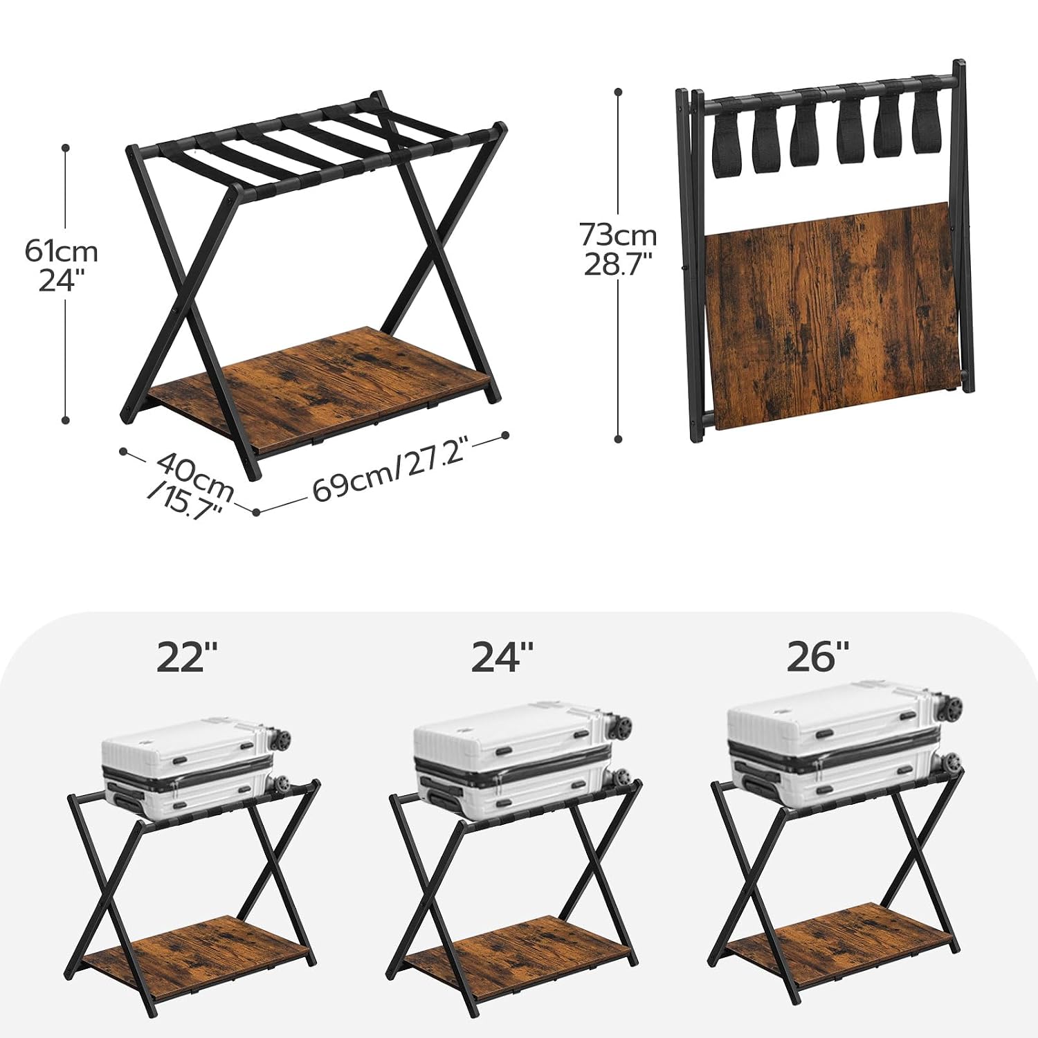 Luggage Rack Suitcase Stand