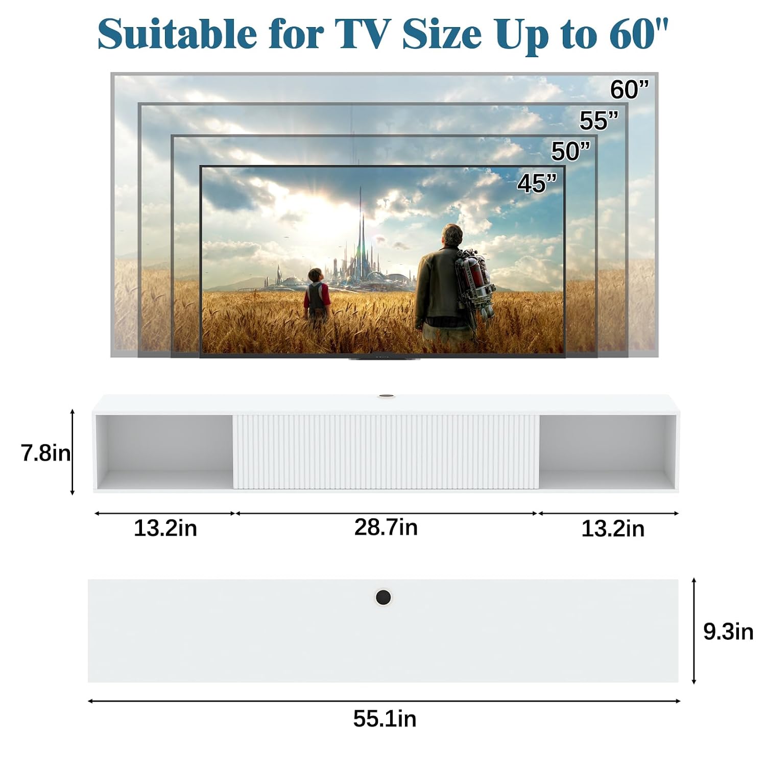 Floating TV Stand Wall