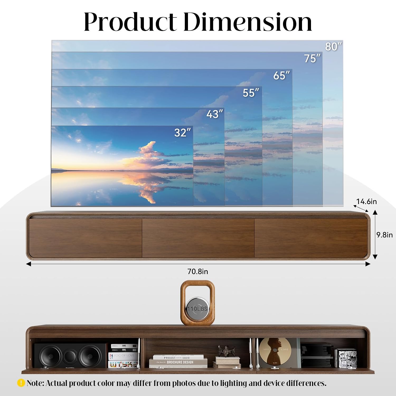 Herihome Floating TV Stand