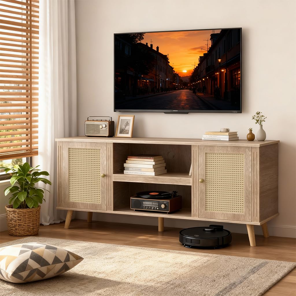 Lucklife Rattan TV Stand