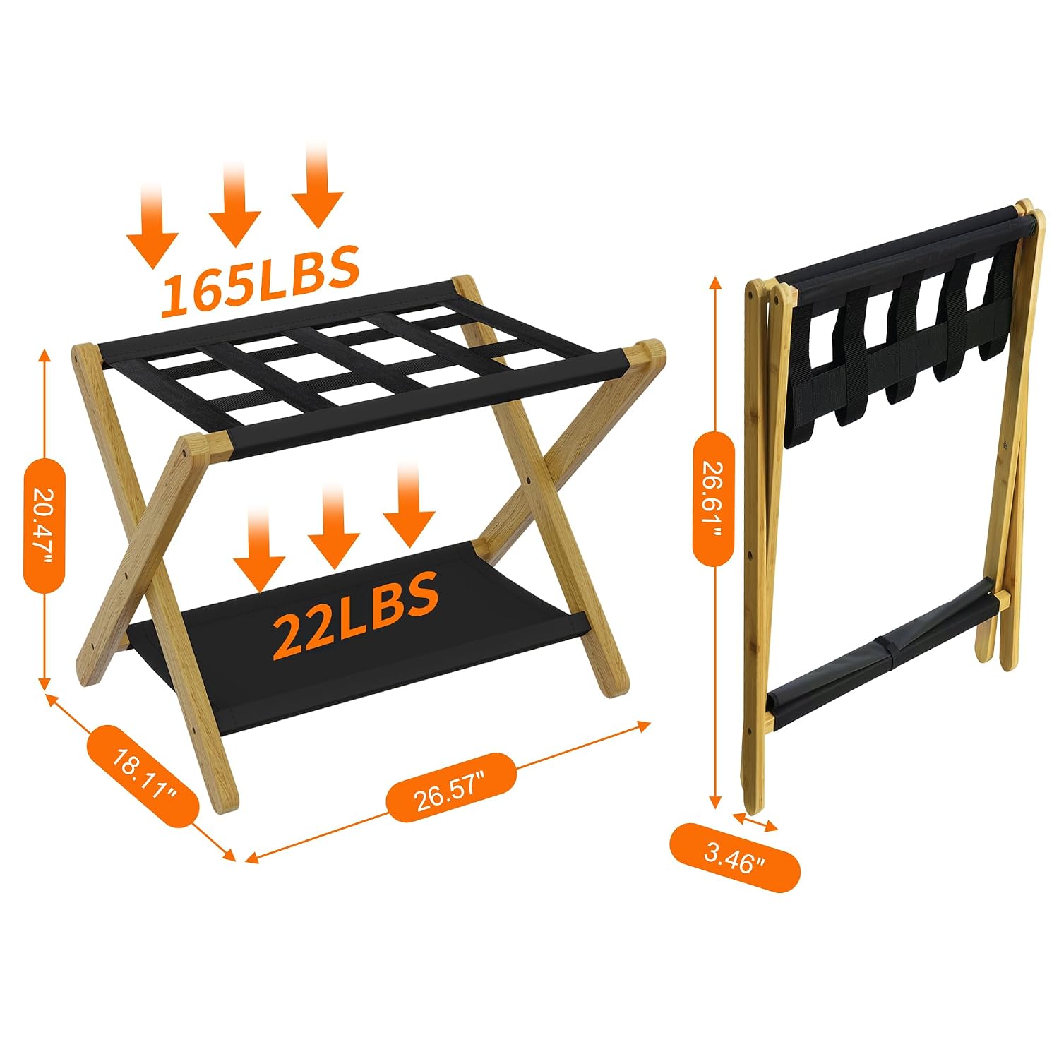 Heybly Luggage Rack Suitcase