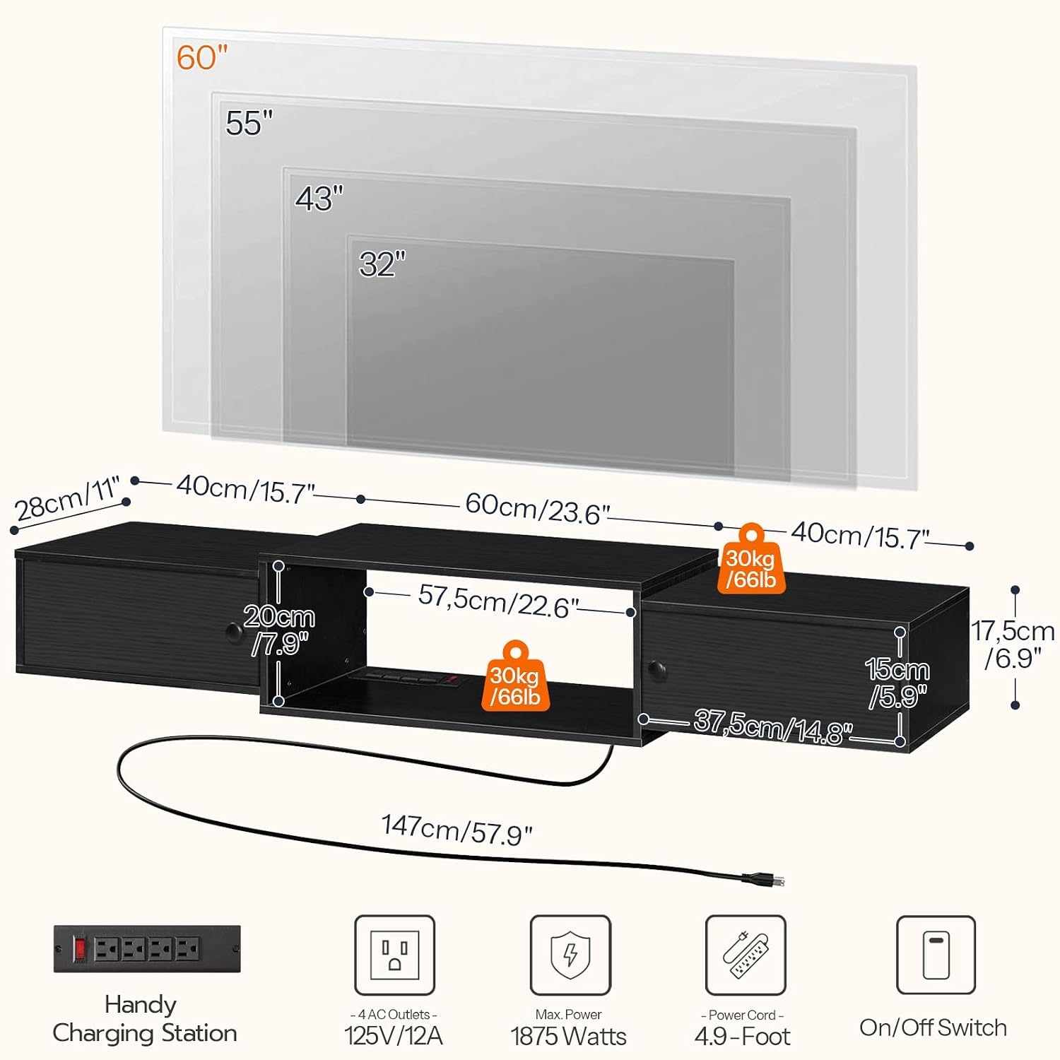 Floating TV Stand Wall