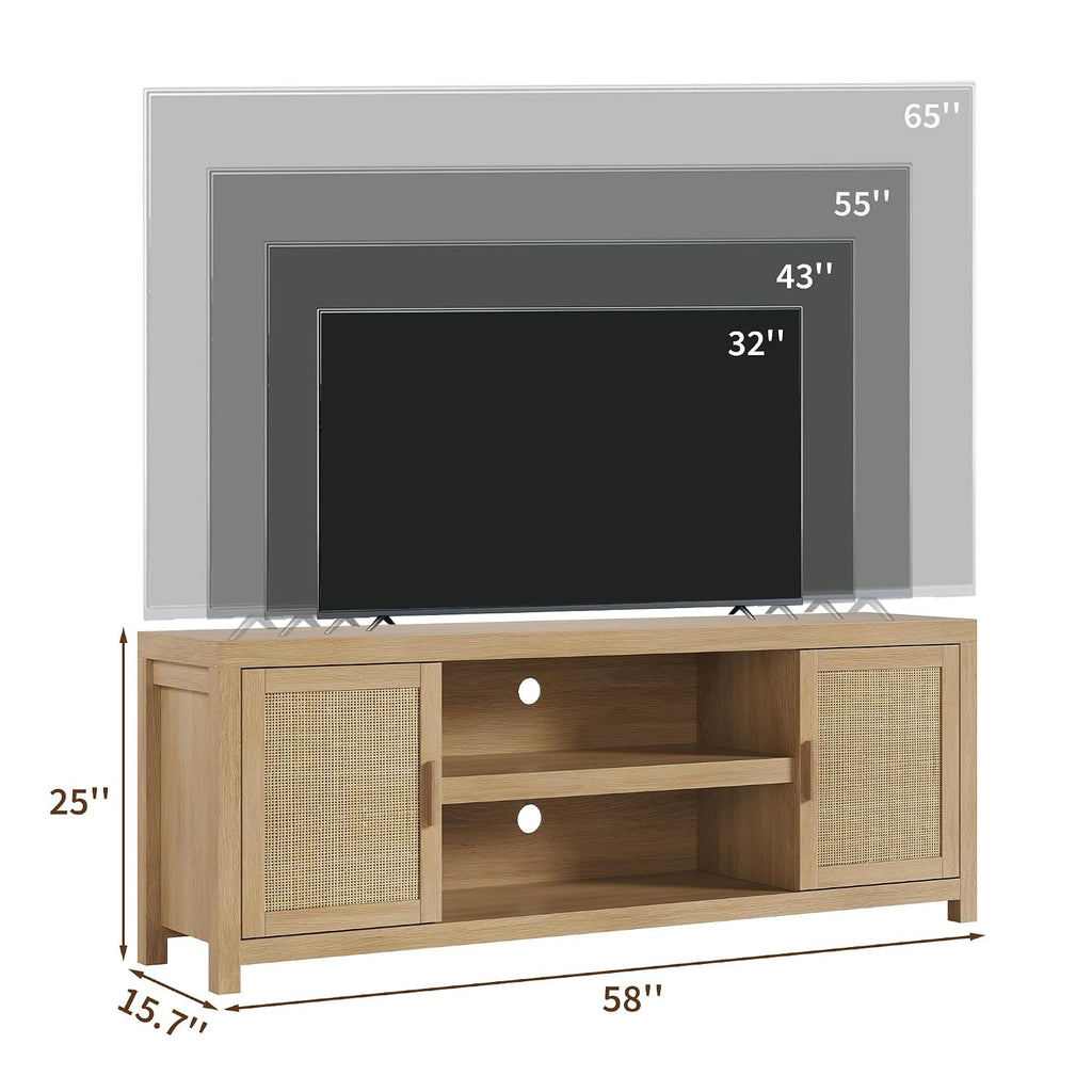 Garvee Rattan TV Stand