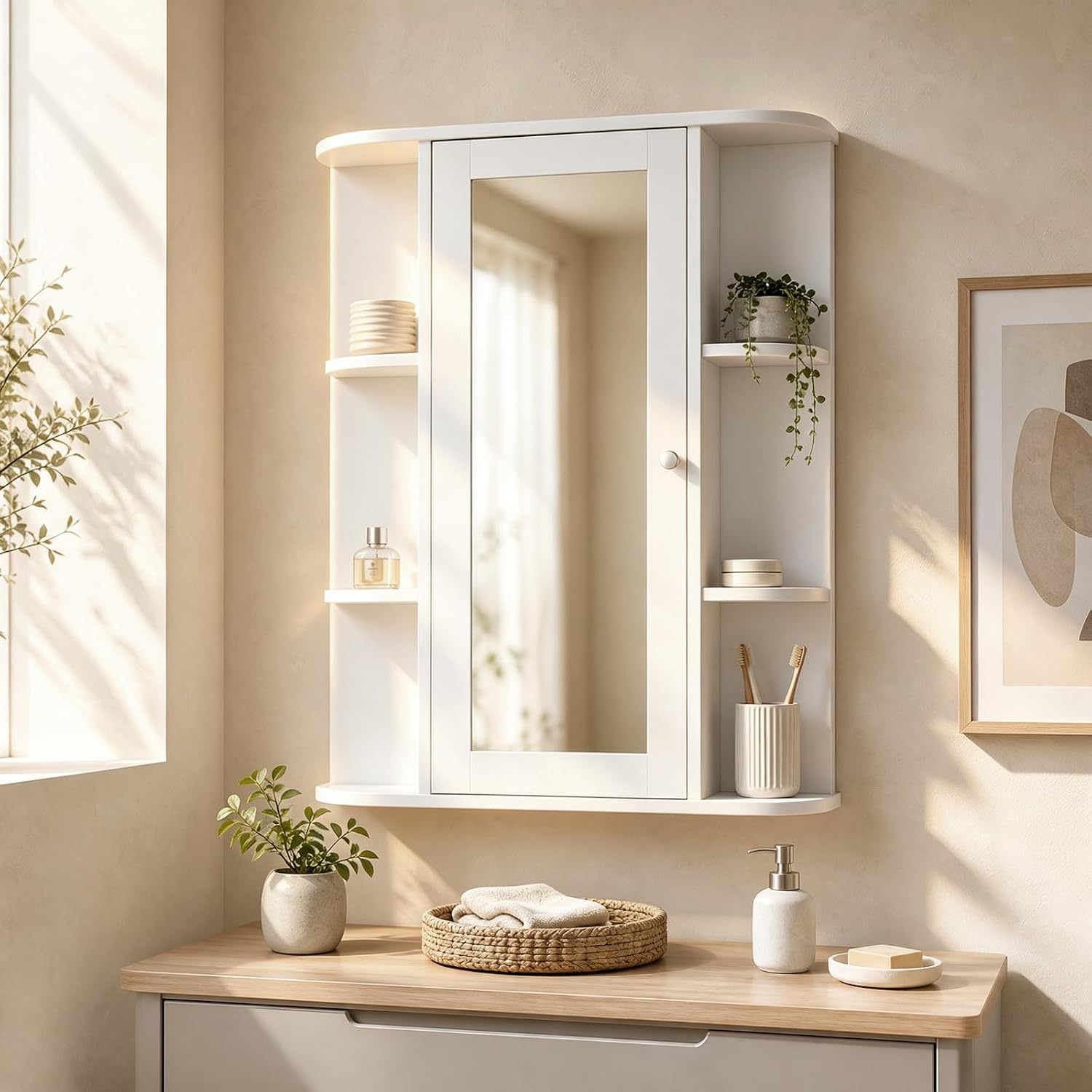 Tangkula Cabinet Wall Mount