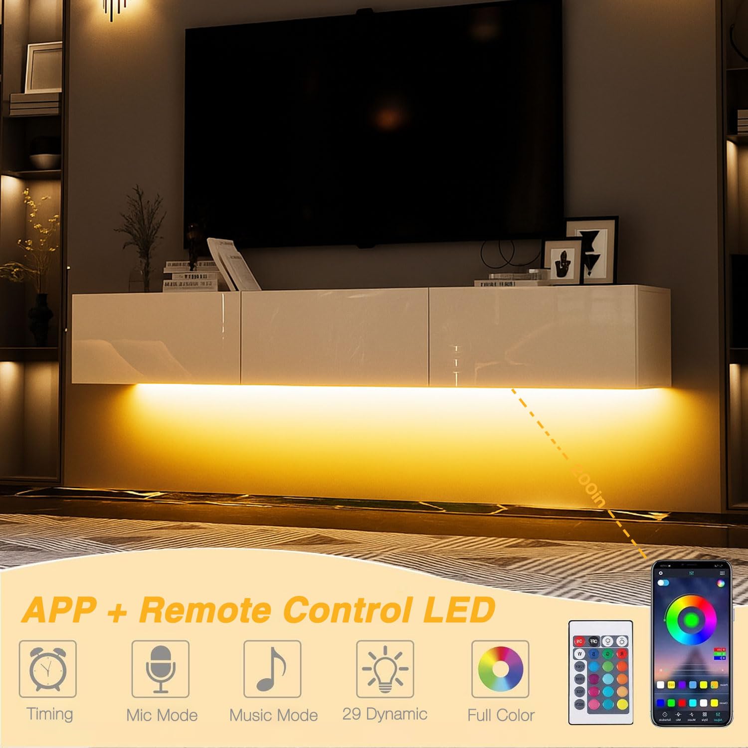 Dmaith Floating TV Stand
