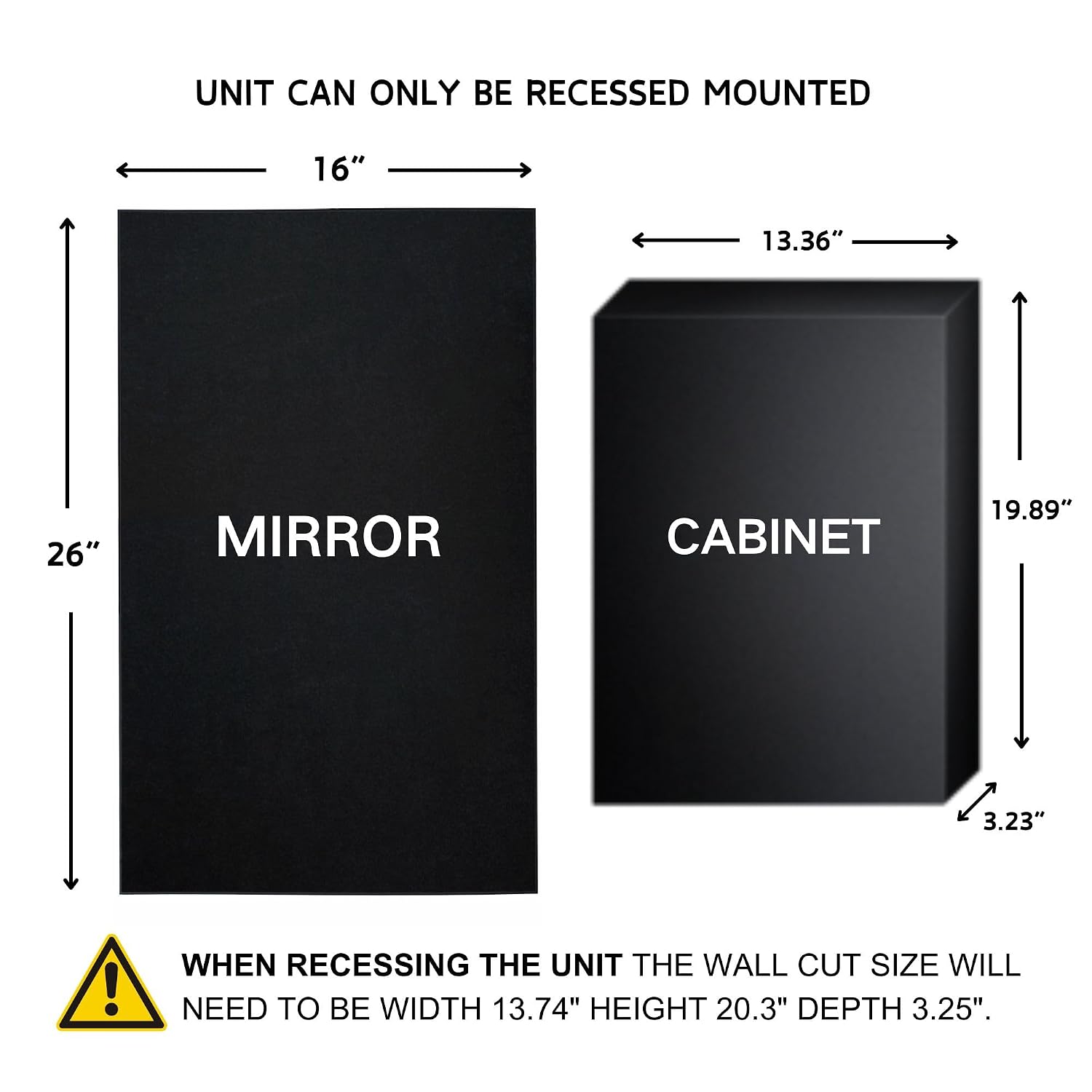 Tehome Recessed Mount Squared