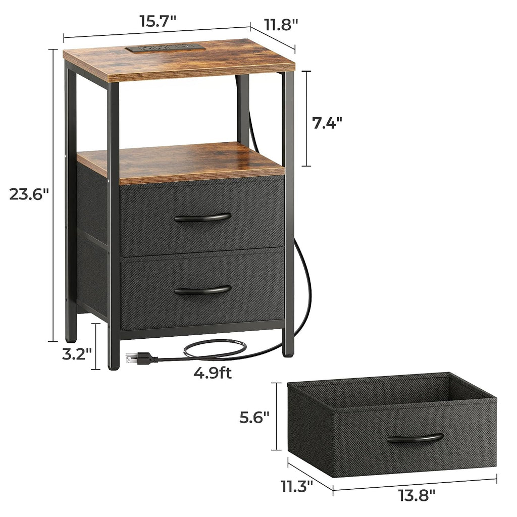 Nightstand Table End Bedside
