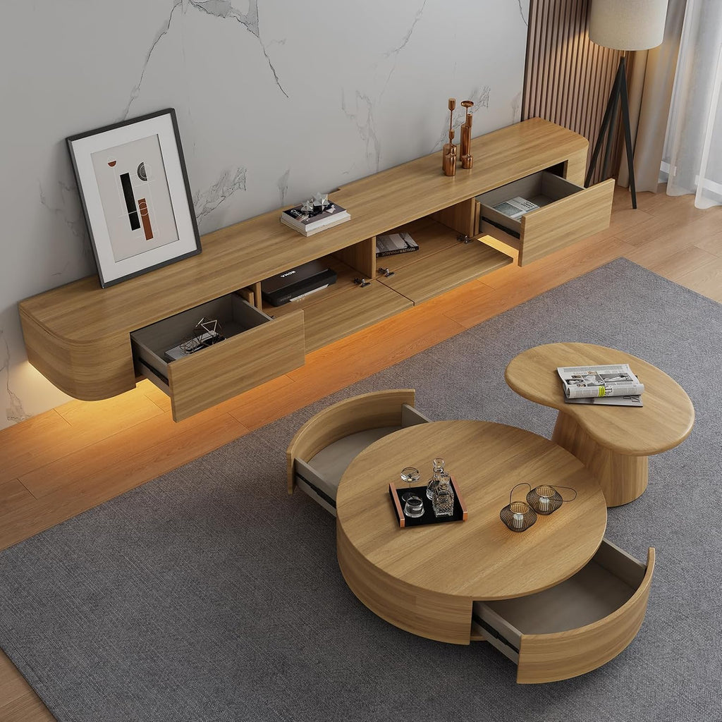 Hzapfue Floating TV Stand
