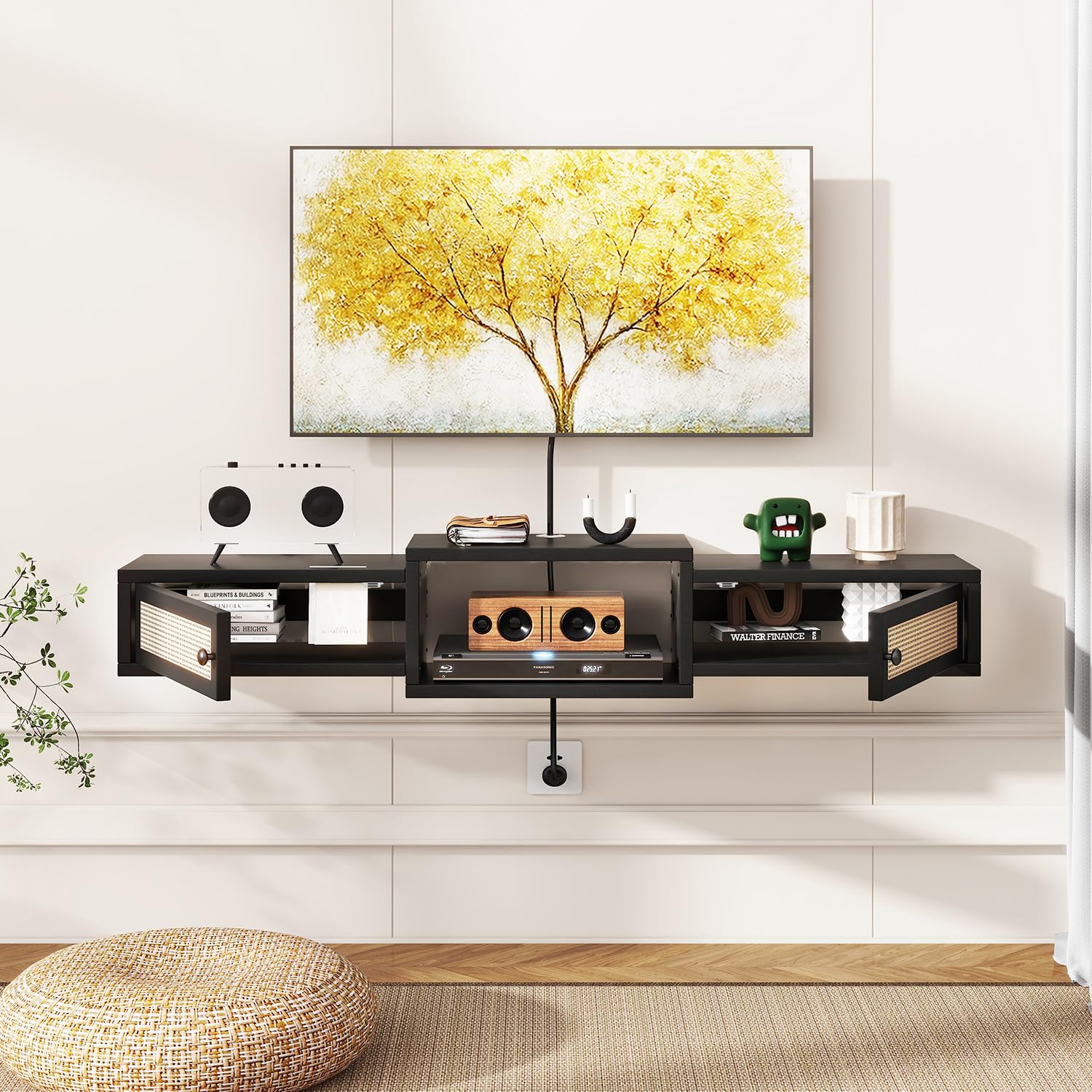 Ibuyke Rattan Floating TV