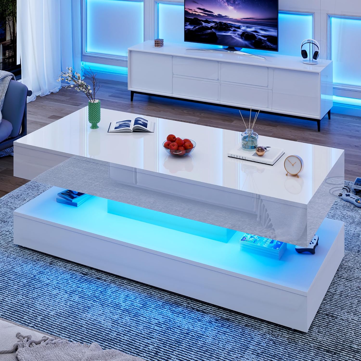 Uspeedy Glossy Coffee Table