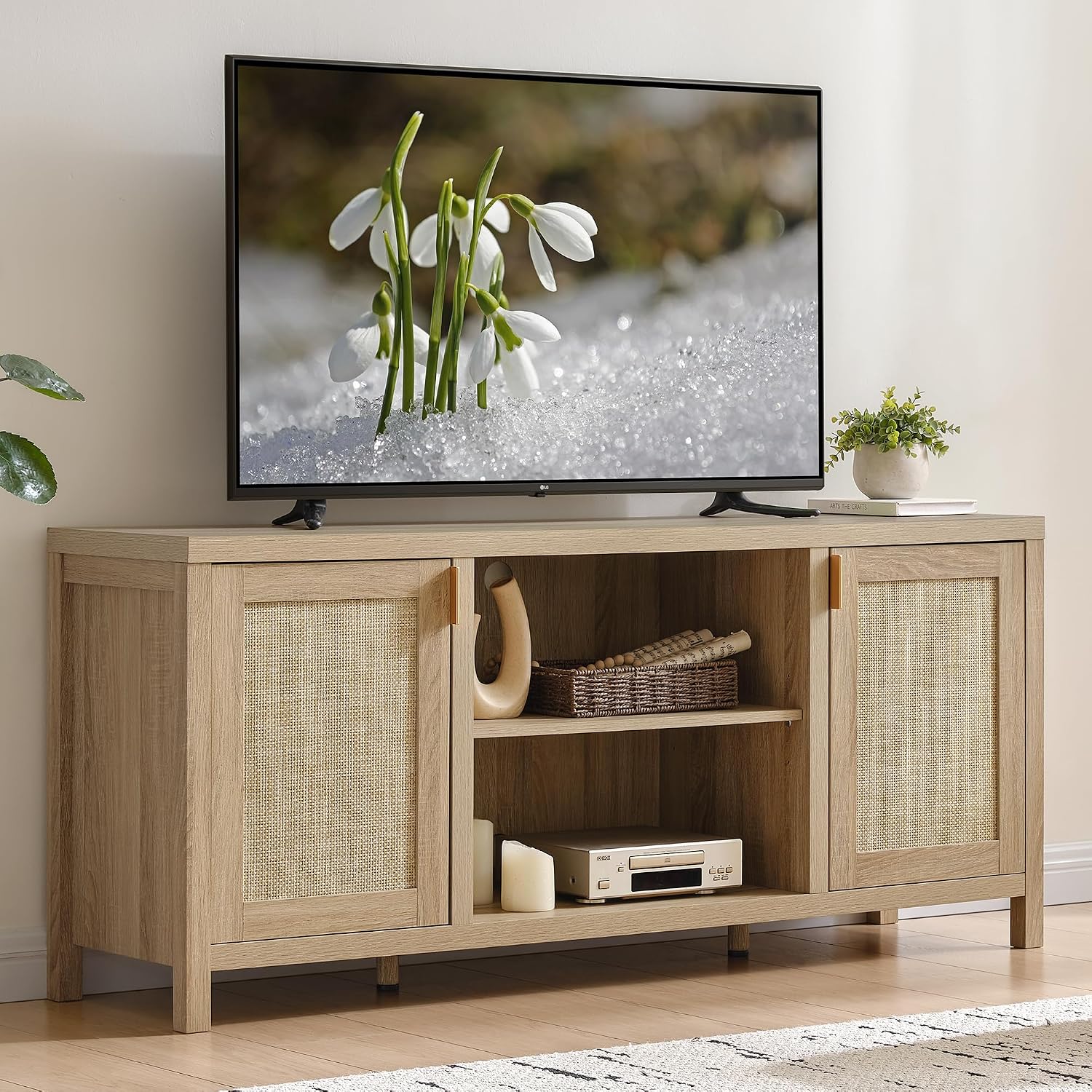 Rattan TV Stand Console