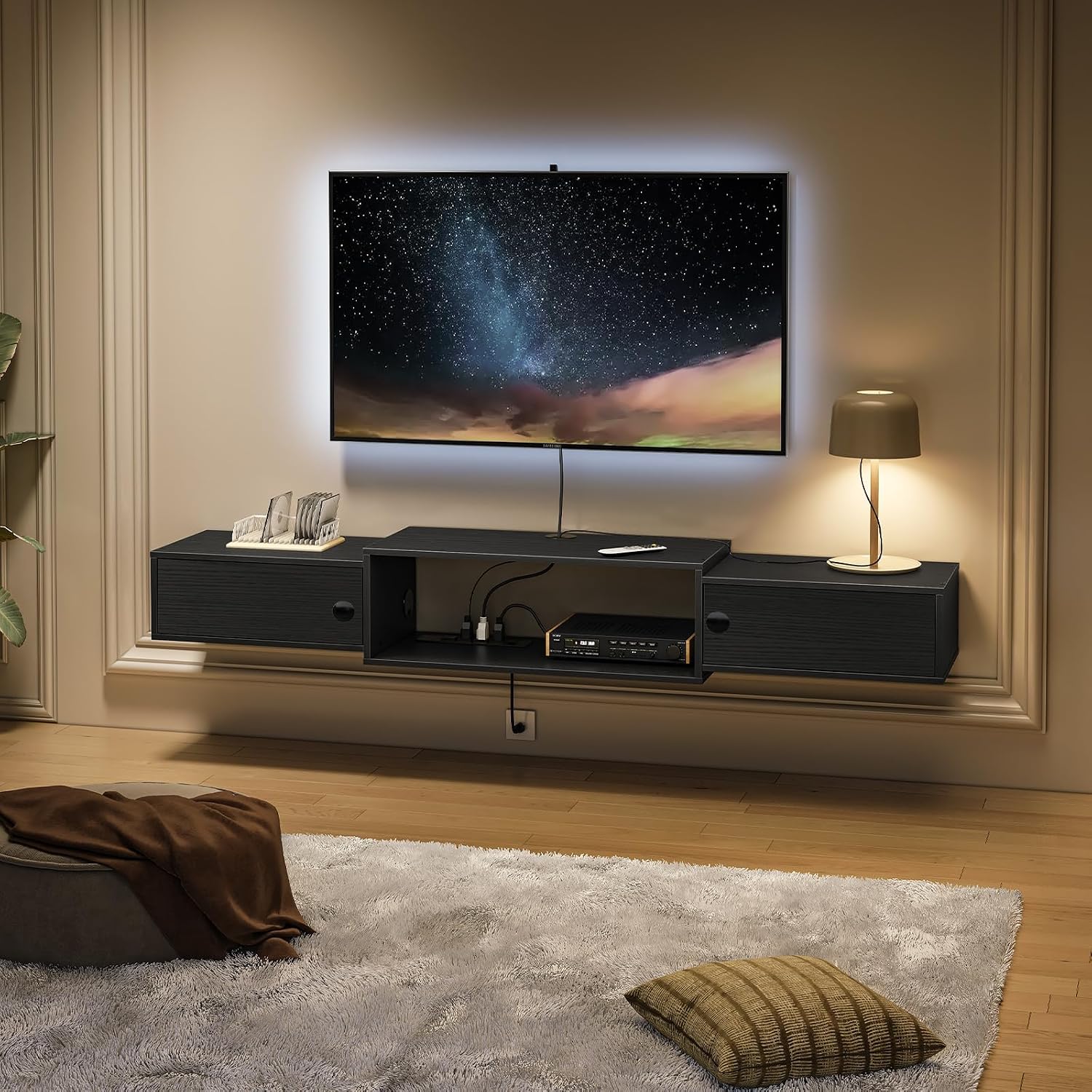 Floating TV Stand Wall