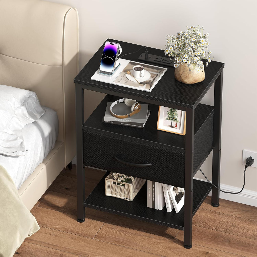 Nightstand Bedside Table Type-c