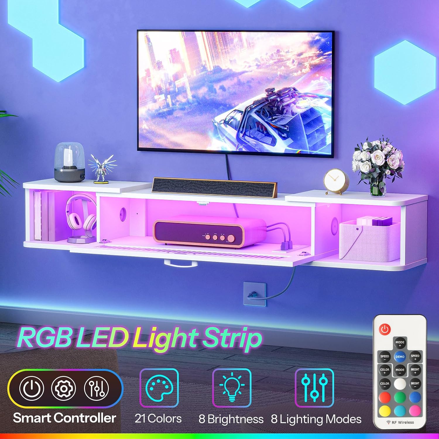 Floating TV Stand Wall