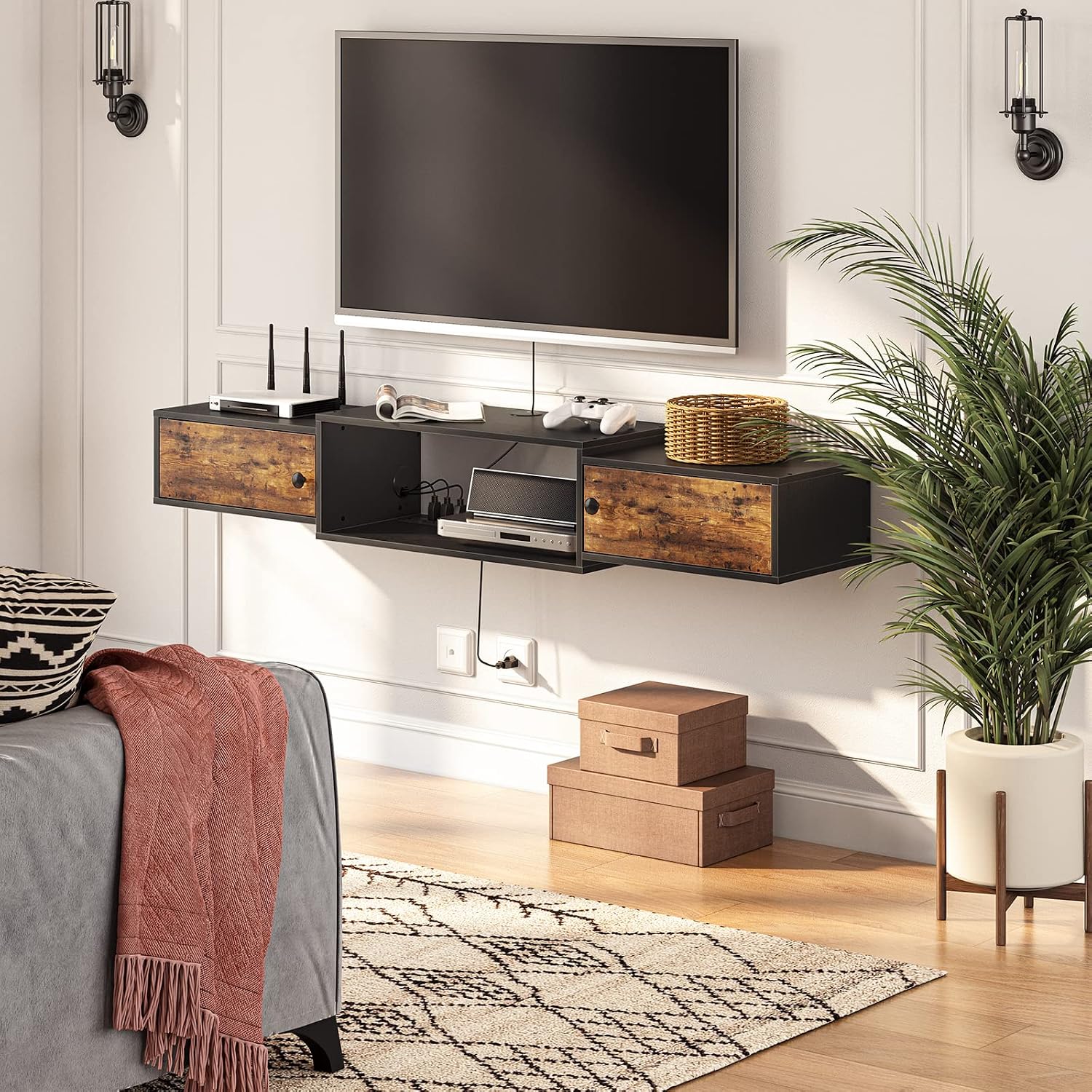 Floating TV Stand Wall