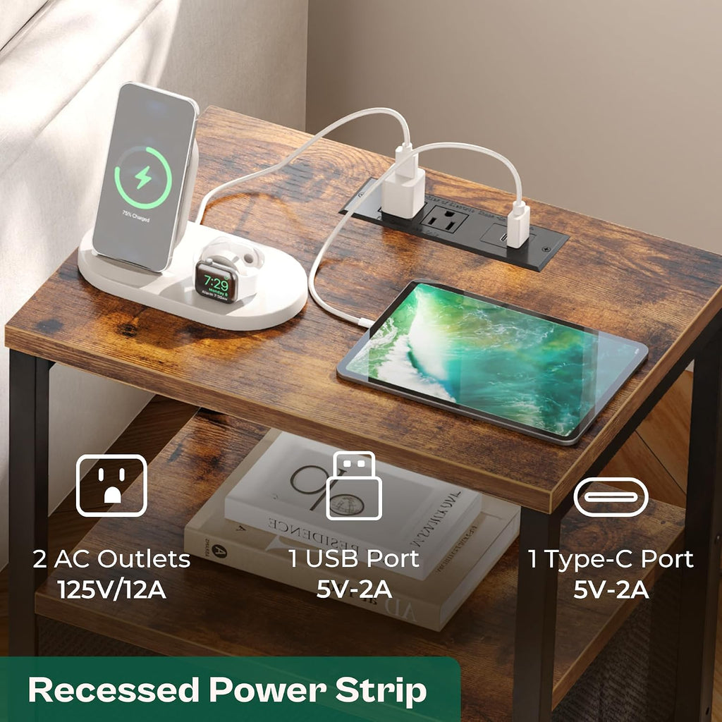 Nightstand Table End Bedside