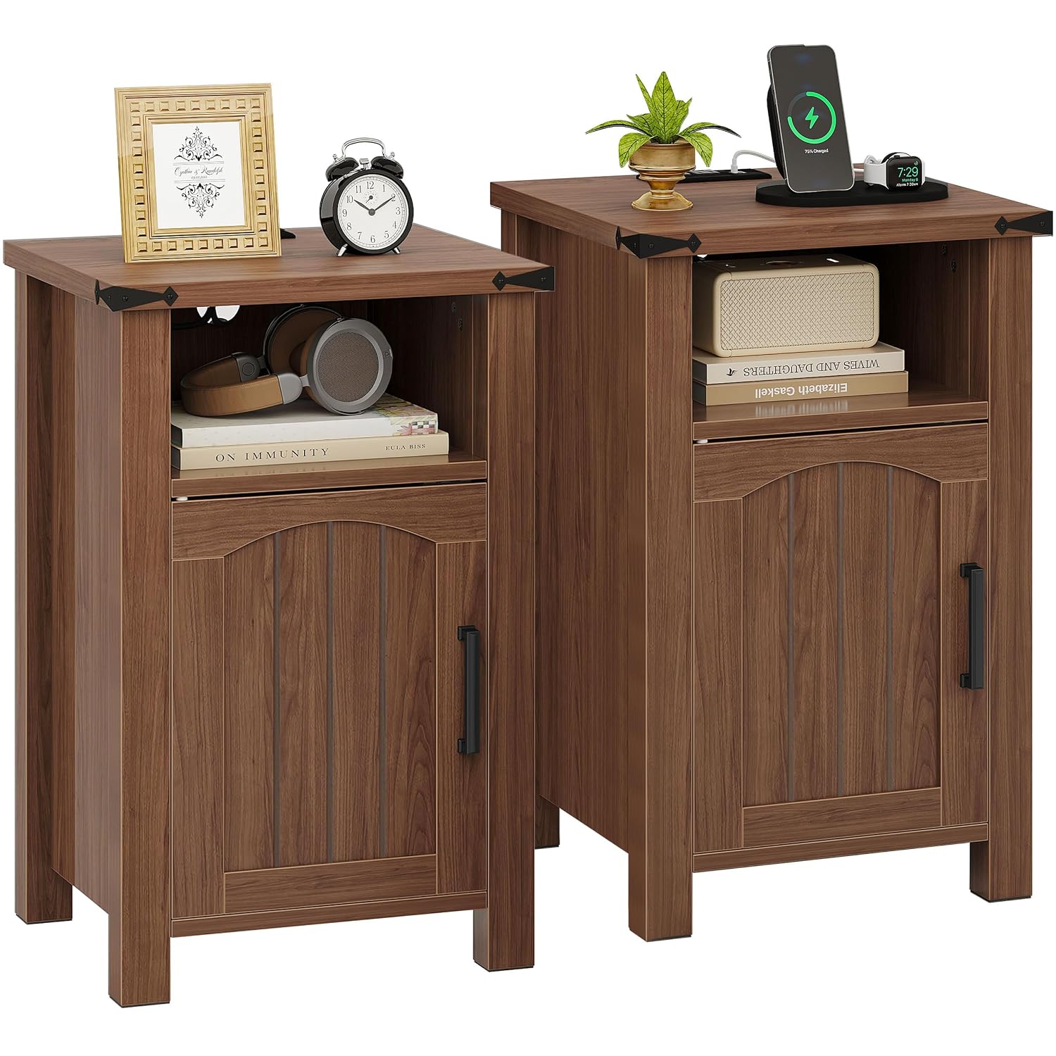 Nightstand End Table Usb/type-c
