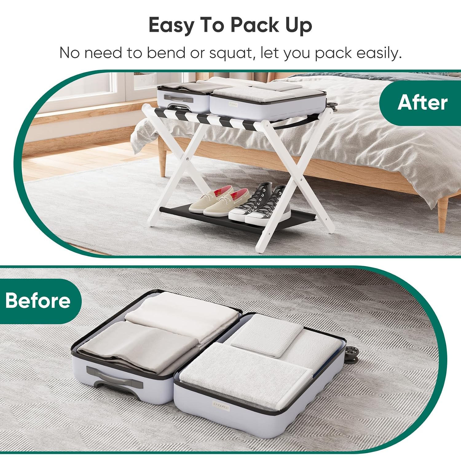 Luggage Rack Suitcase Stand