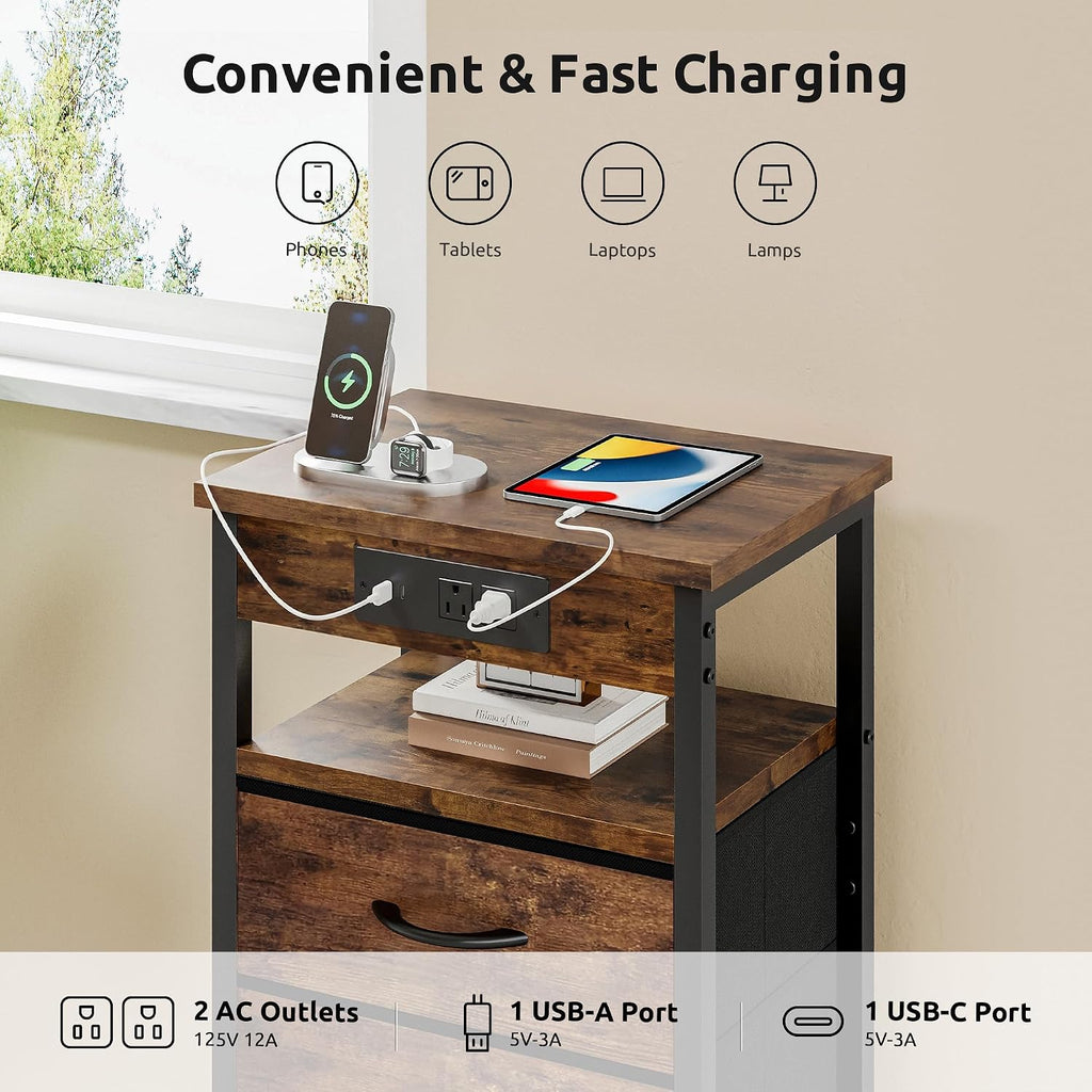 Nightstand Bedside Table Stand