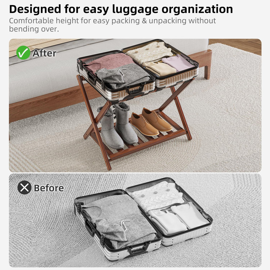 Bamboohomie Luggage Rack Suitcase