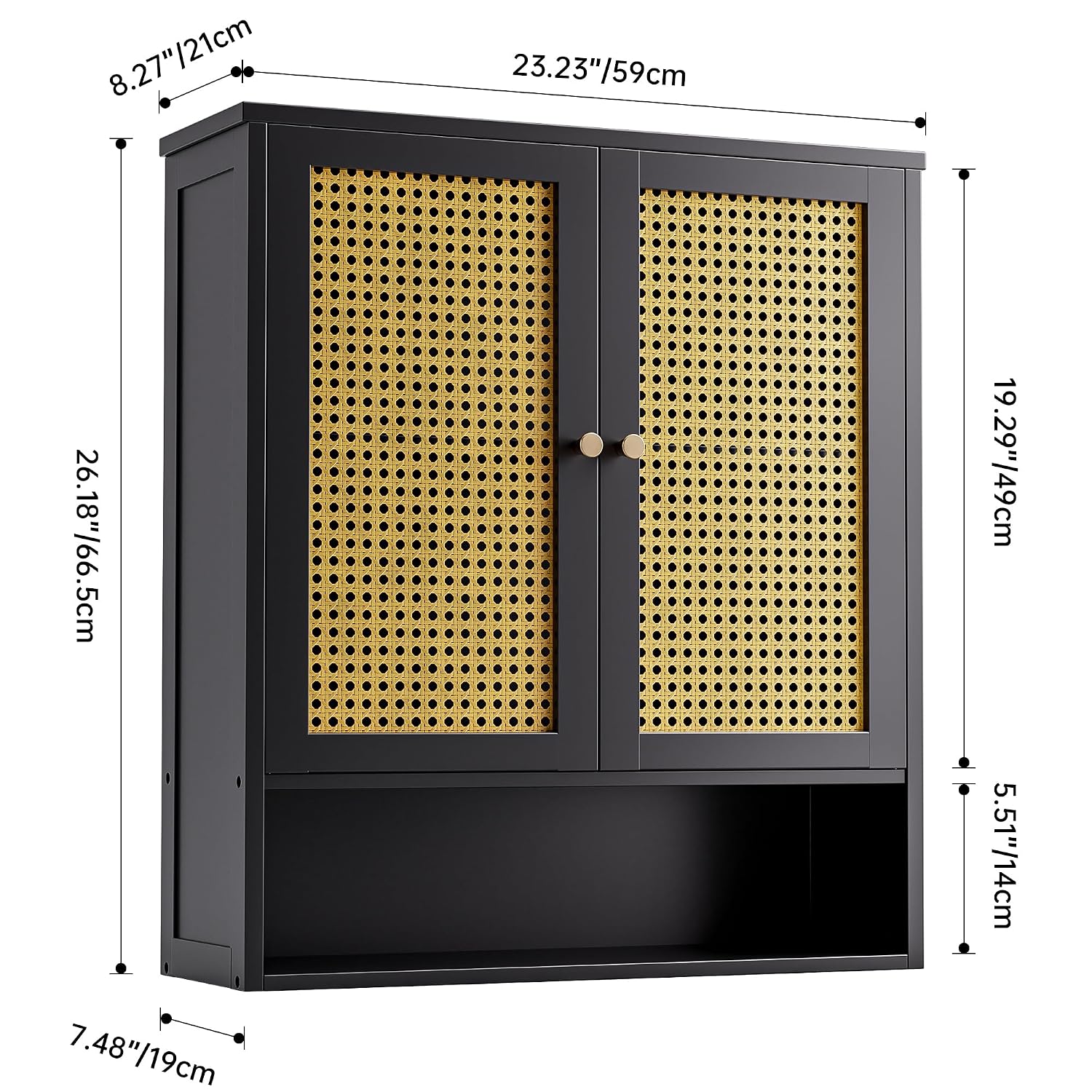 Vovala Wall Cabinet Over-the-toilet