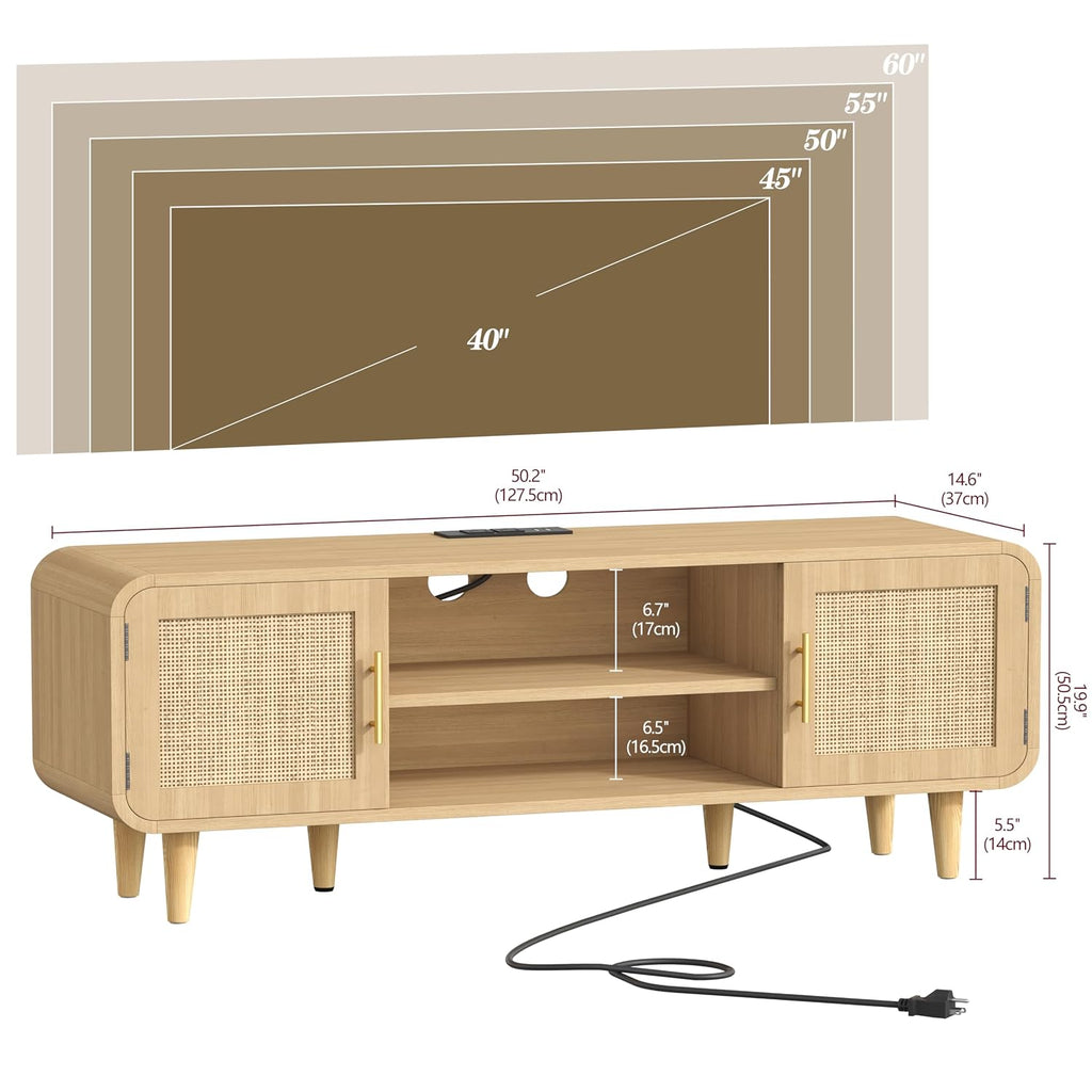 Rattan TV Stand Entertainment