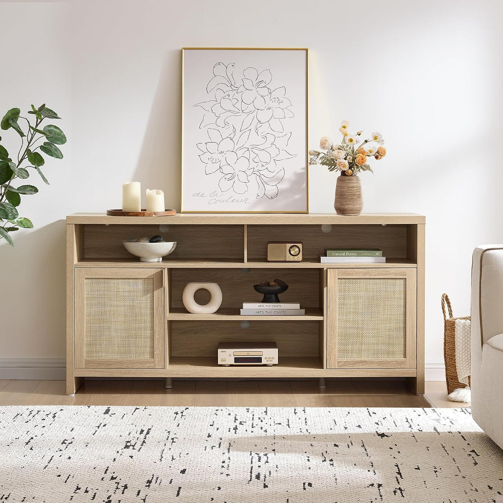 Rattan TV Stand Boho