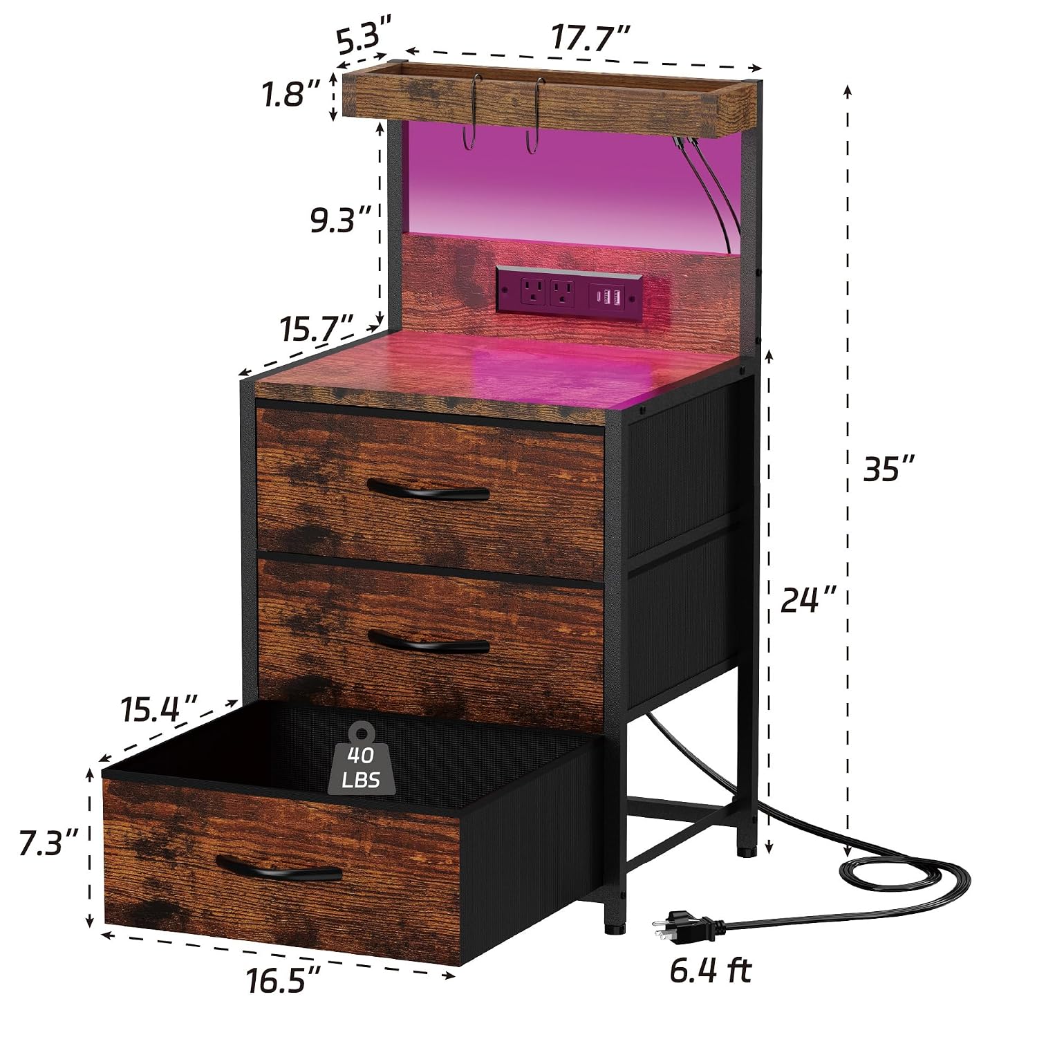 Szlhanjz Nightstands End Table