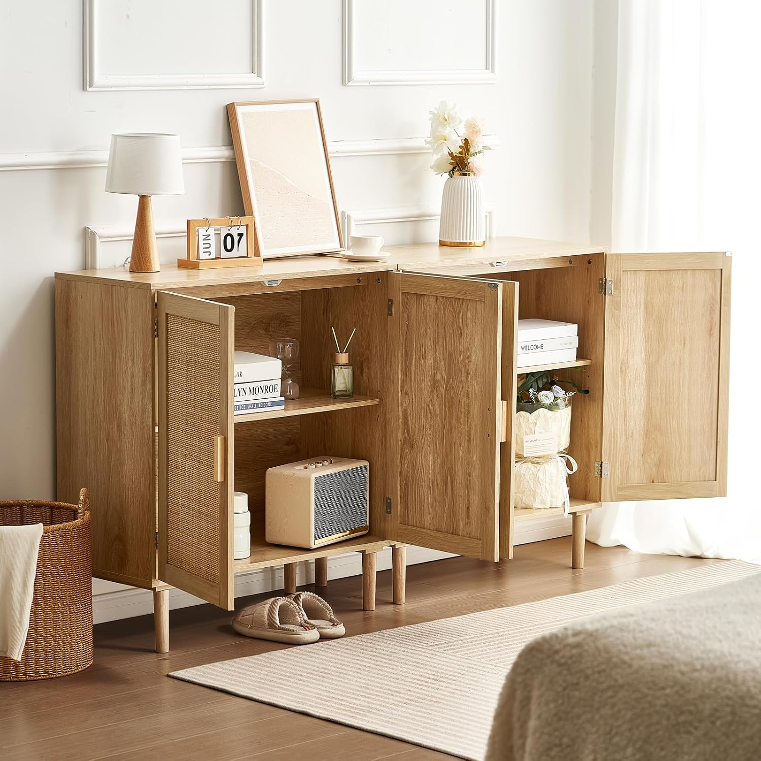 Vevor Rattan Buffet Cabinet