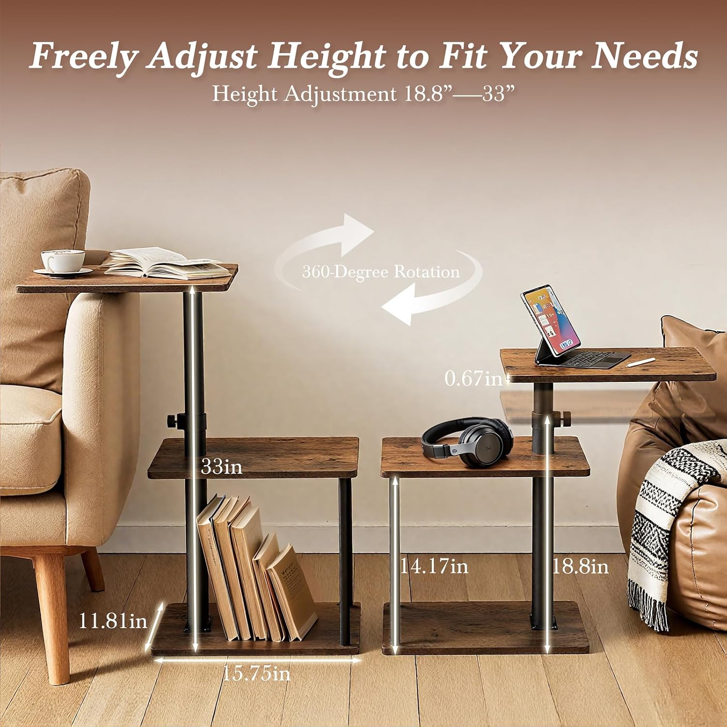 Faesun Swivel Table Height
