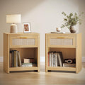 Boho Nightstands Rattan-look Accent