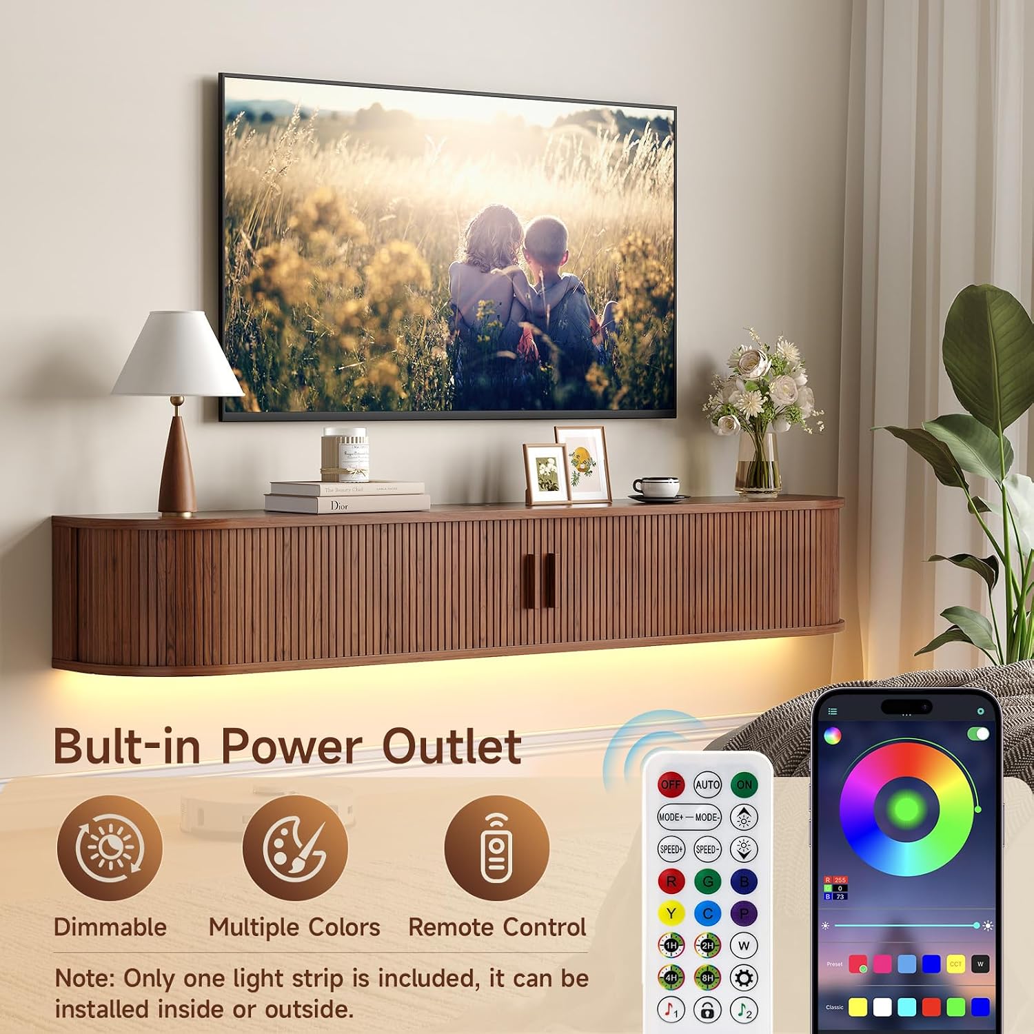 Floating TV Stand Wall