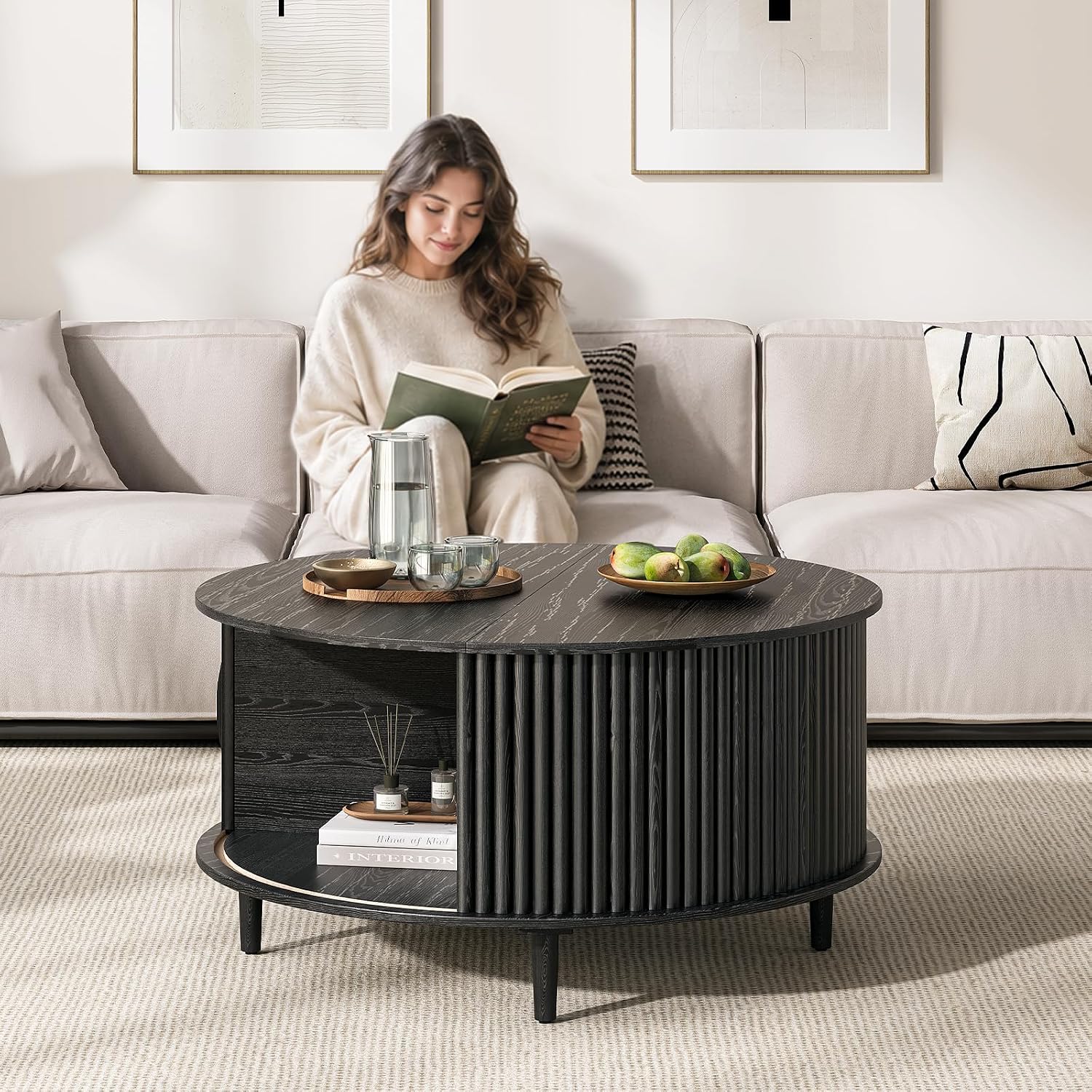 Coffee Table Center Sliding