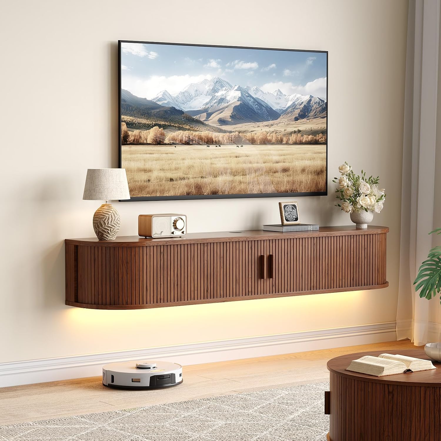 Floating TV Stand Wall