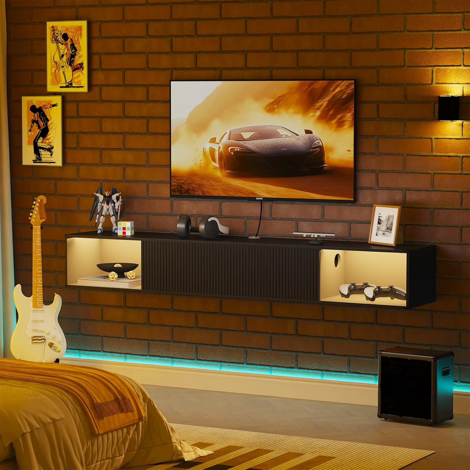 Floating TV Stand Wall