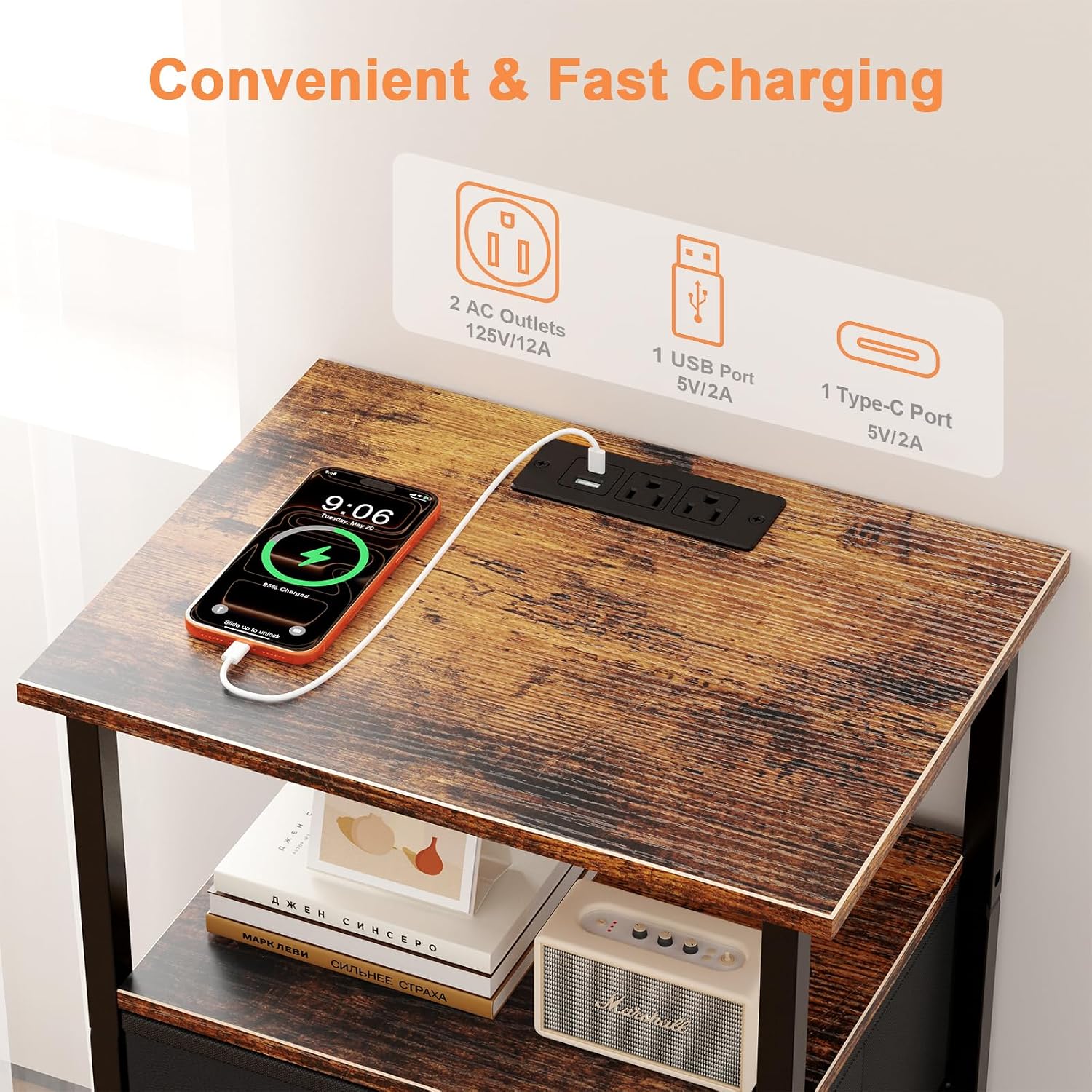 Smoproper Nightstand Bedside End