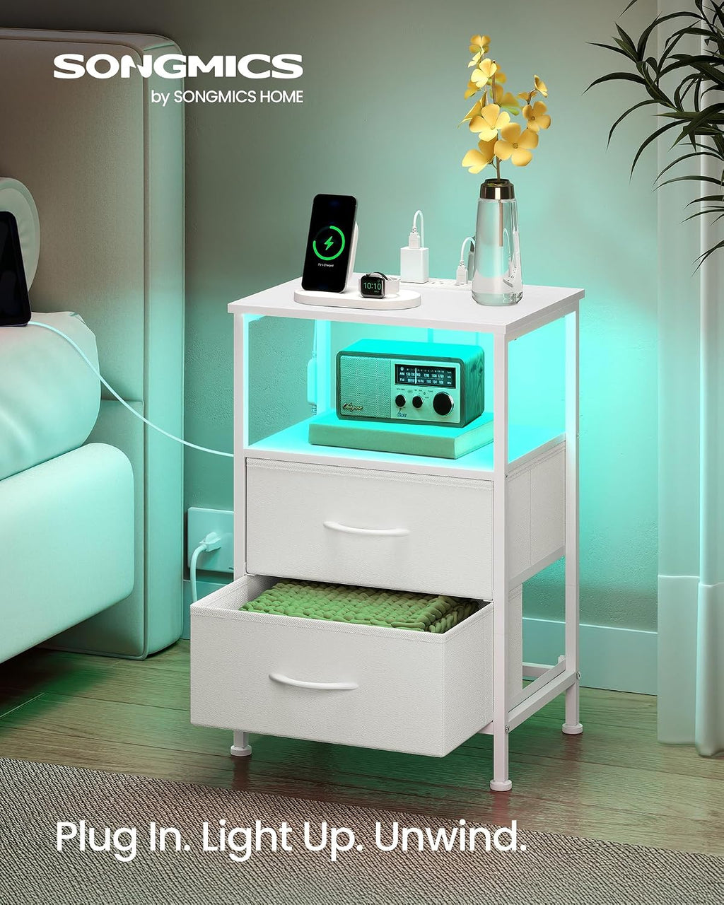 Songmics Bellah Nightstand App-controlled
