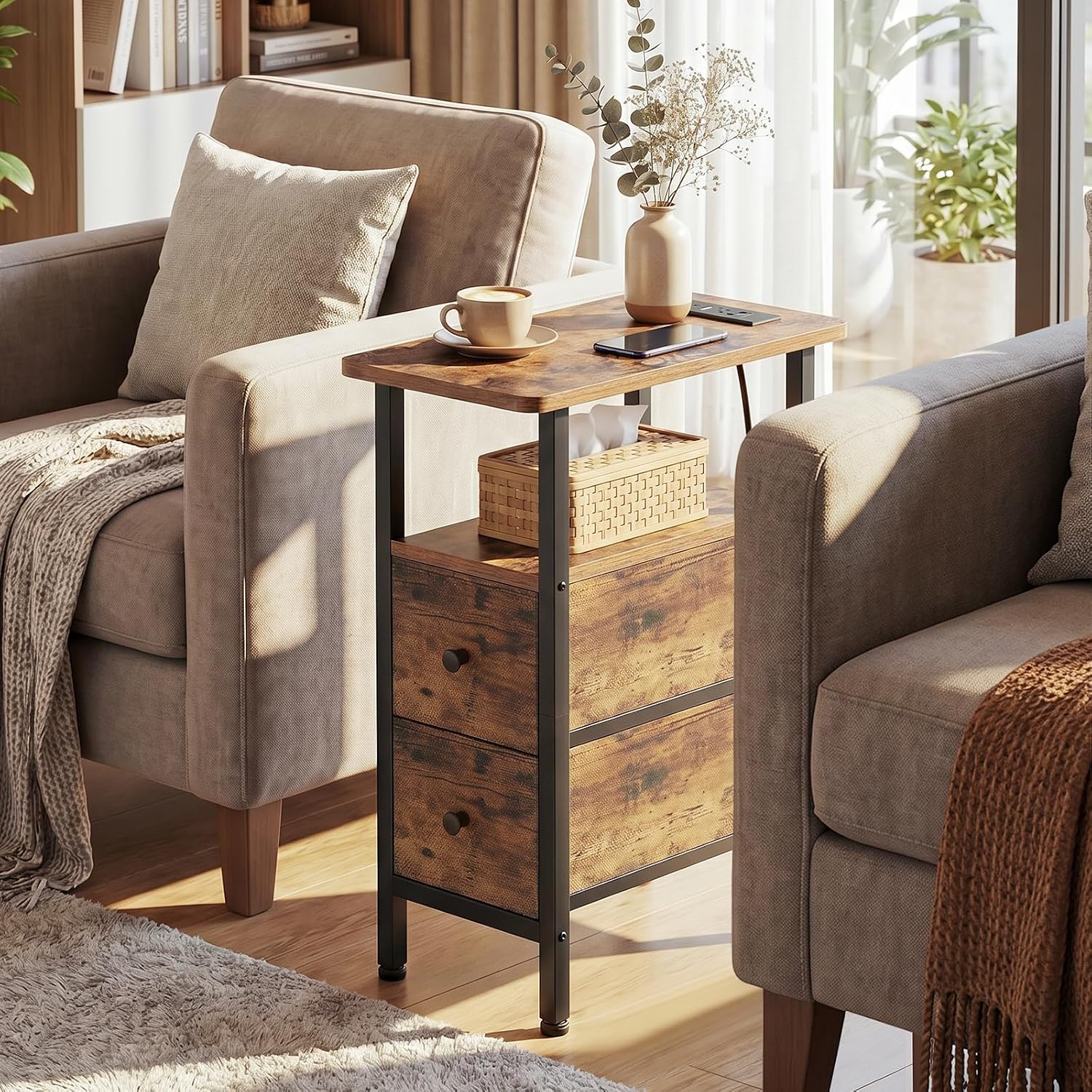 Nightstand End Tables Skinny