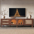 Merax Rattan TV Stand