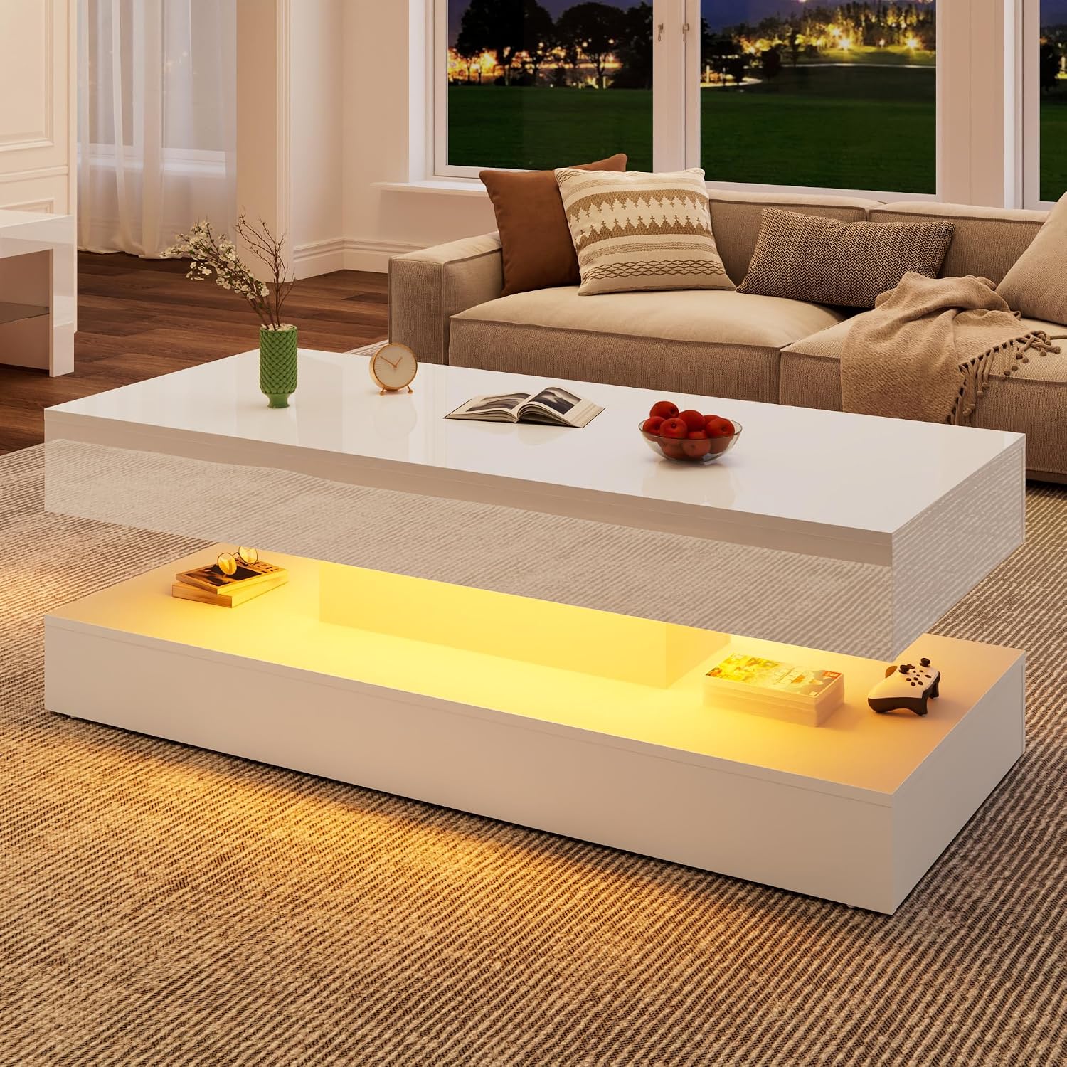 Uspeedy Glossy Coffee Table