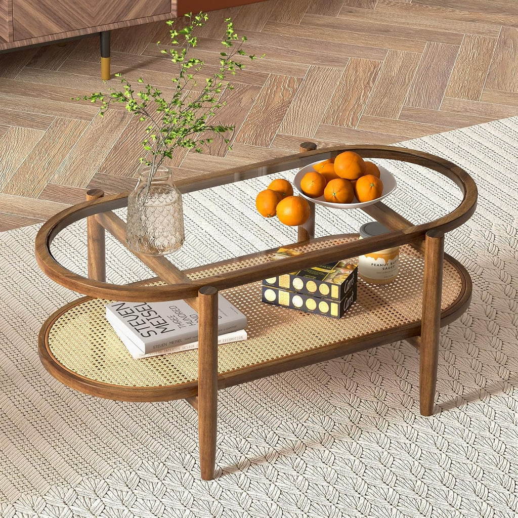 Giantex Rattan Coffee Table