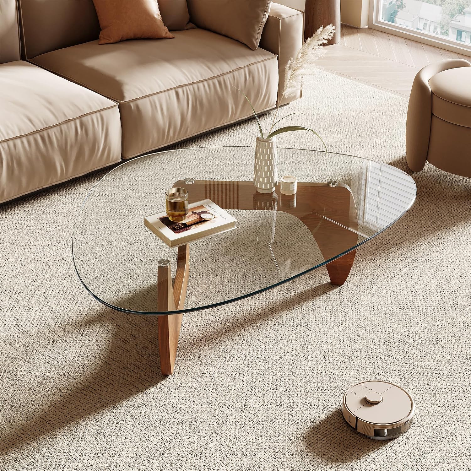 Coffee Table Triangle Tempered