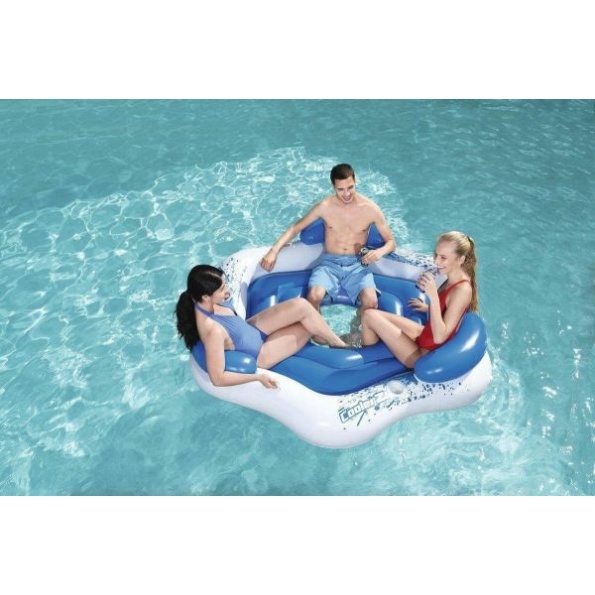 Kooler float for 3 people with backrest and cup holder 199*176cm - Image 3