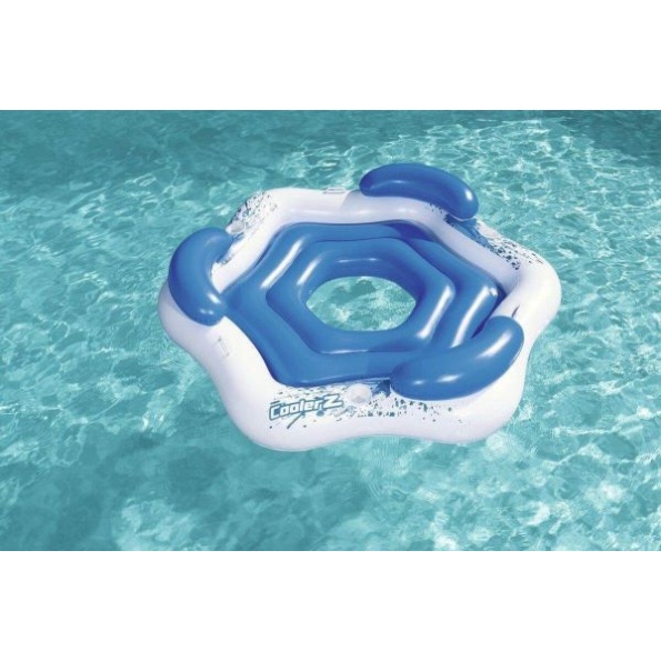 Kooler float for 3 people with backrest and cup holder 199*176cm