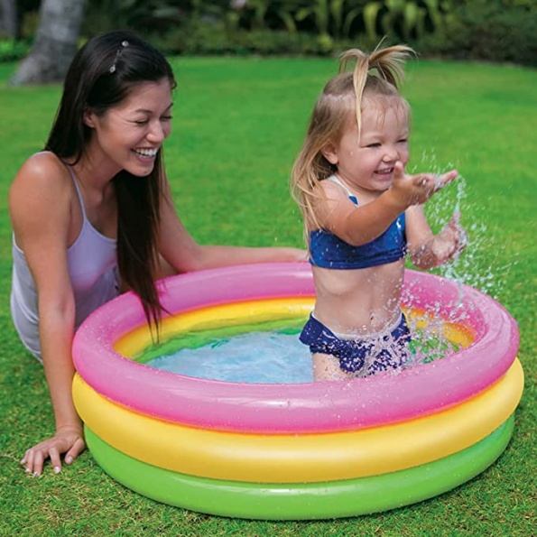 SUNSET GLOW BABY POOL, 3-Ring w/ Infl. Floor, Ages 1-3 - Image 2